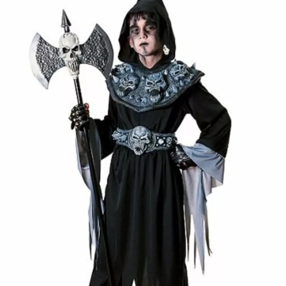 Costume - sz Medium 7-8 Skullzor Scary Halloween boys Dungeon Warrior, pretend